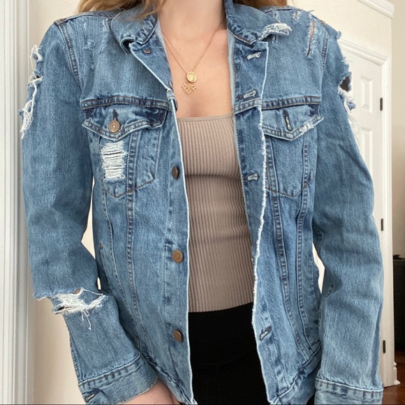 LEVIS Super Distressed Denim Jacket - Picture 8 of 8